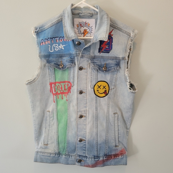 Born Fly Vintage denim vest - Picture 1 of 16